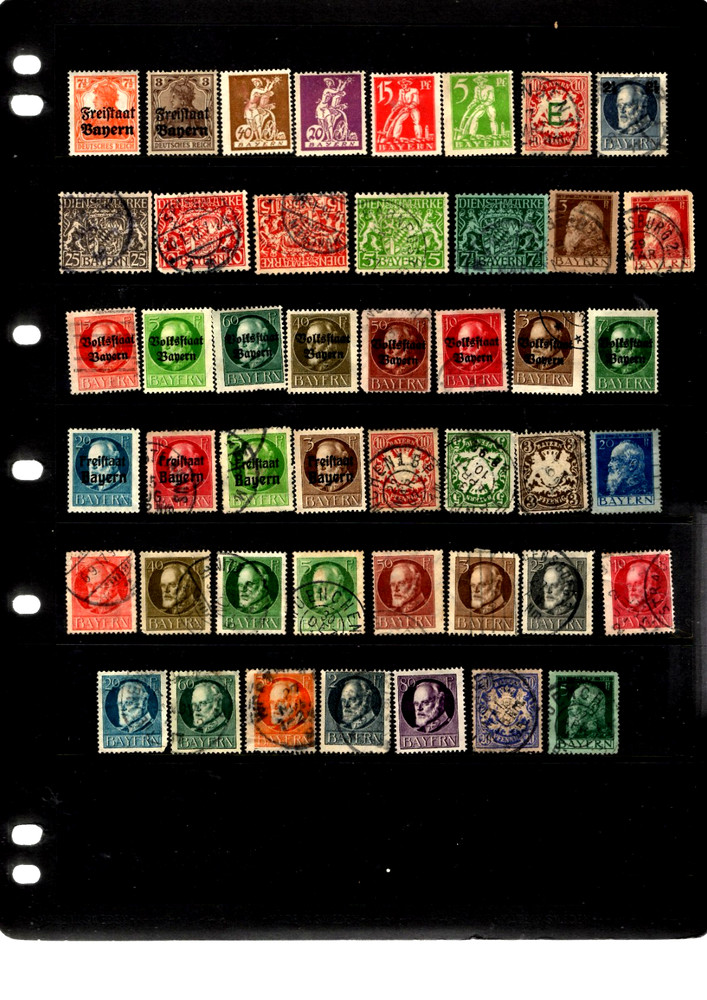 BAYERN GERMAN STATE MNH MH USED. LOT 38P FREE SHIP CAN USA REDUCED WW