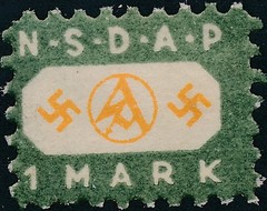 Stamp Germany Revenue WWII Fascism Pre 1933 Third Reich Stormtrooper Dues RM MNG