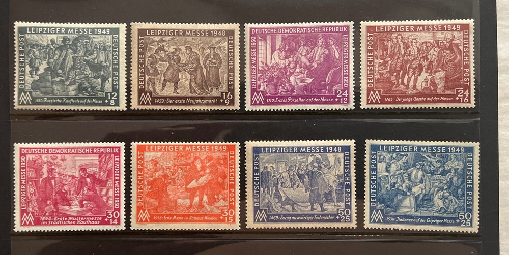 Germany 1948 – 1950 Leipzig Fair Postage Stamps