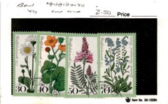 Germany – Berlin, Postage Stamp, #9NB137-9NB140 Used, 1977 Flower (AH)