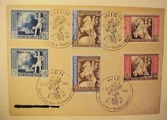 GERMAN AUSTRIA PICTORIAL CANCEL 1942 OCT 24 WIEN HORSE BOTH SETS POSTAL CARD