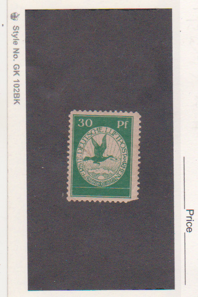 GERMANY REICH 1912 MH Flying Goose Airmail 30 Pf Dark Green Michel #III CV €120