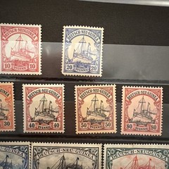 Full set of German occupancy stamps from 1900 Deutsch NeuGuinea