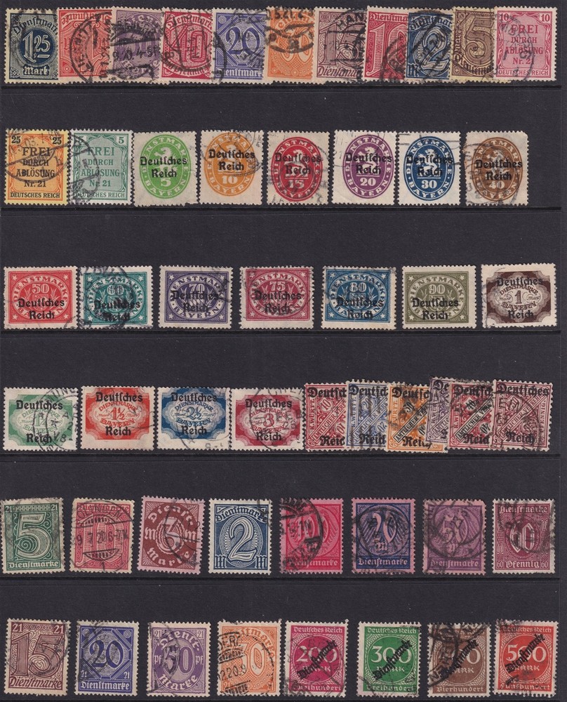 Lot-R Authentic Historical Stamps Germany WWII Officials Classics 3 U