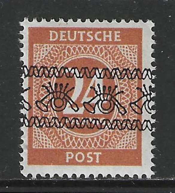 Germany 1948 Allied occup. 24 Pf. Numeral issue inverted band overprint mint**