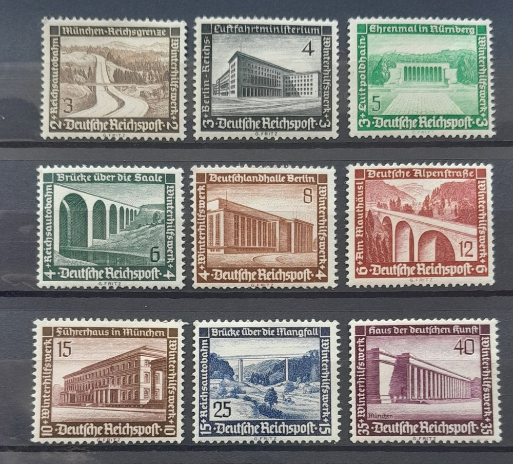Germany 1936 Winter Relief Fund MH stamps SG623-631