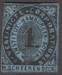 Germany HAMBURG local Private Post Vereinigte 1pf