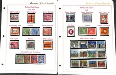 Germany Stamp Collection in 60 Page Album, 1954 to 1979 Postally Used
