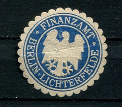 German Reich : Old Tax Office seal from Berlin-Lichterfelde – used