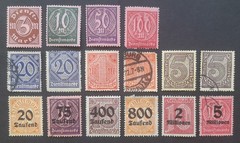Germany 1920 – 1923 Dienstmarke MH & Used stamps & Inflation Surcharges