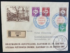 1941 Slatinian BM Germnay First Day Cover To Germany Philatelic Exhibition
