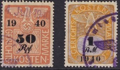 Stamp Germany Poland Revenue WWII Court Document Fee 1940 Selection Used