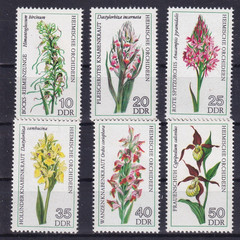 DDR MNH ** 2135-40 Scott 1729-34 Orchids
