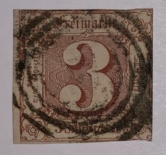Travelstamps: 1859-1860 Germany Thurn And Taxis Stamps Scott # 12, Used, Ng