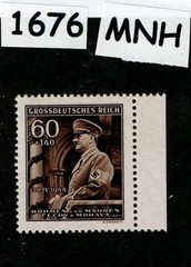 MNH Stamp Scott # B25 Adolf Hitler Birthday 1944 WWII BaM occupation #1676