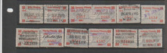 6 GERMANY 1907 20pf+20pf-80pf+80pf Stock Transfer Revenue Used