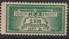 Stamp Germany Revenue WWII 3rd Reich NSZ National Newspaper 1938 Sept MNG