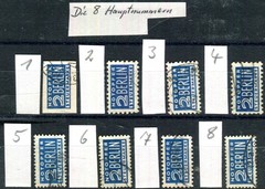 BIZONE NOTOPFER OBLGATORY STAMPS 1948 1-8 used complete SET (F7253