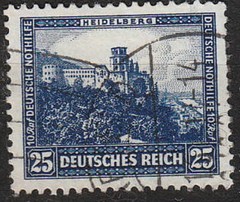 Stamp Germany Reich Mi 461 Sc B40 1931 Charity Building Heidelberg Castle Used
