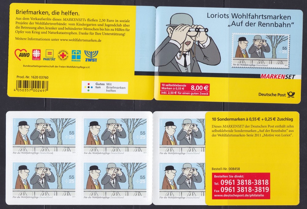 Federal Republic MH 83 SK Welfare Loriot, Stamp Booklet, Mint