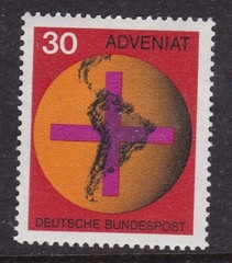 Germany 1967 Adveniat 30pf Mint Never Hung SG 1450 VGC