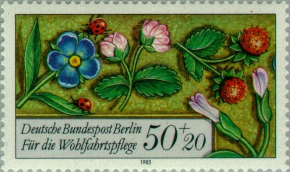 Berlin #Mi744 MNH 1985 Flowers Strawberries Ladybirds [9NB227 YT704]