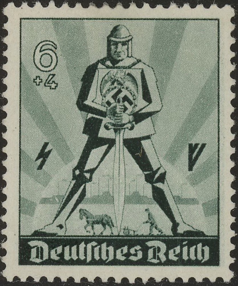 Stamp Germany Mi 745 Sc B171 1940 WW2 3rd War Party Labor Day May Knight MNH
