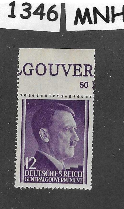 MNH Stamp Sc N80 / Adolf Hitler 12 GR Germany Occupied Poland WWII #1346