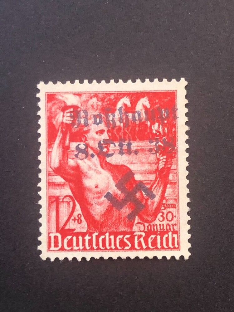 SUDETENLAND WWII-GERMAN OCC. Local ovpt (ROSSHAUPT) 12+8 Rpf. MINT NO GUM #326
