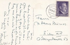 German Third Reich Postcard – Krakau Marienkirche at Night postmarked 1942