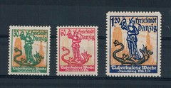 Danzig 1921 Mi.Nr. 90-92 *