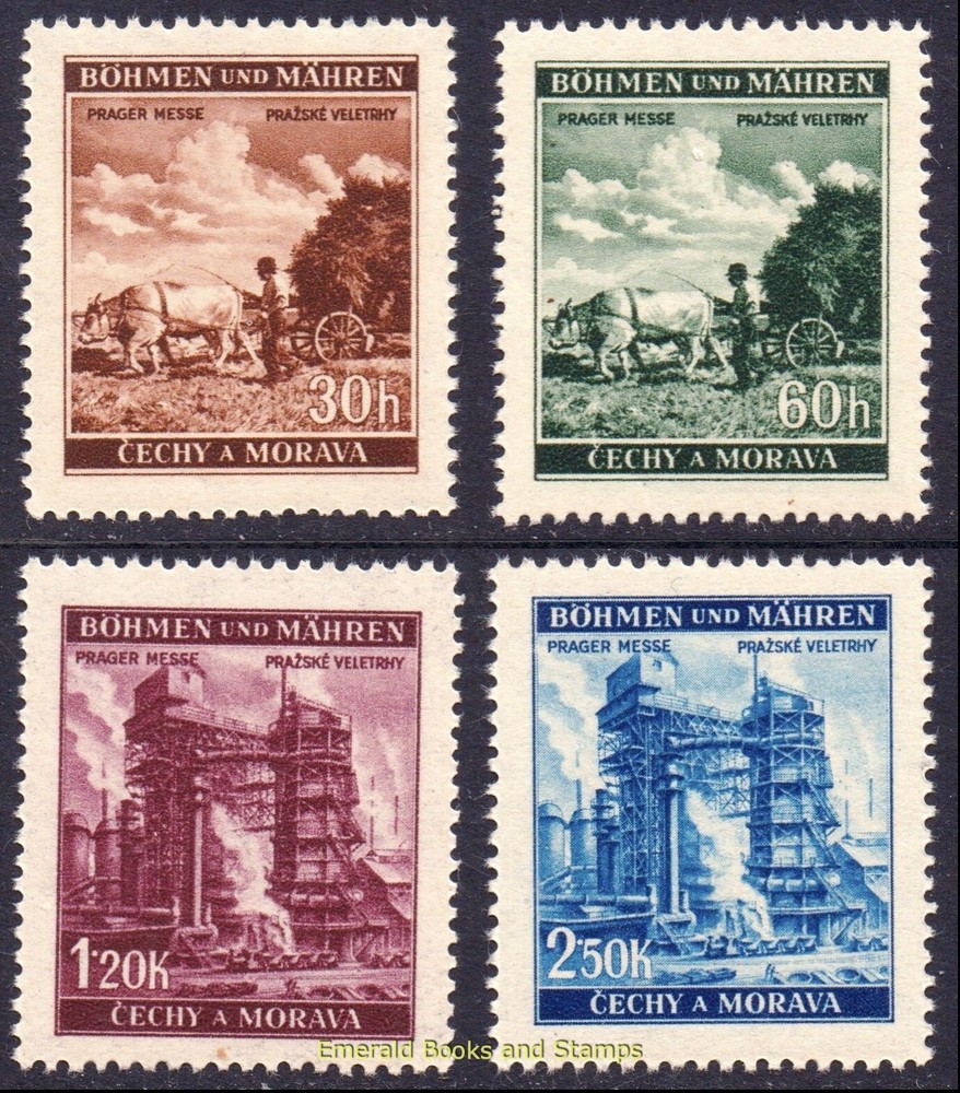 EBS Bohemia and Moravia 1941 – Prague Fair Michel 75-78 – MNH**