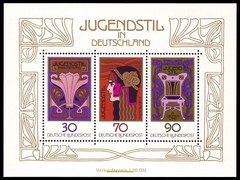 EBS Germany 1977 – Art Nouveau – Jugendstil – Michel Block 14 – MNH**
