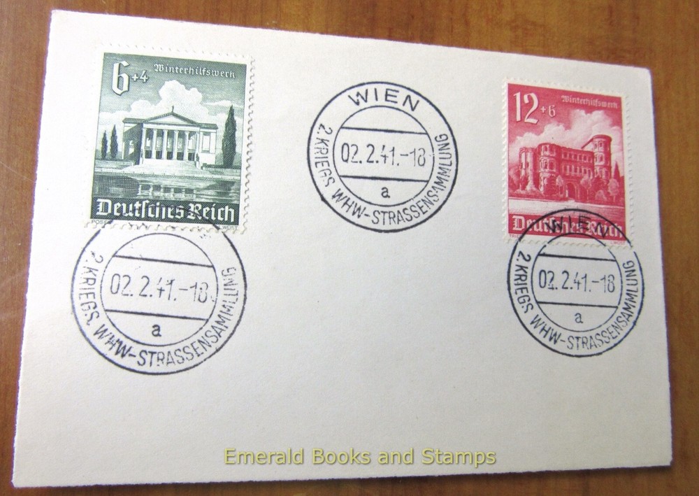 EBS Germany 1940 Buildings – Bauwerke – 754 & 756 Sonderstempel WIEN VIENNA 606