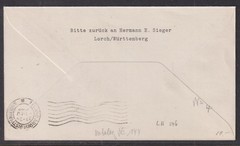 Germany 1959 LH 346 Lufthansa Frankfurt to Mailand Flight Cover + back