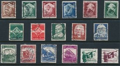 Stamp Germany Year 1935 Set WWII 3rd Reich Saar Trains Custom Olympics Soldier U