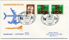 1974 Sonderumschlag Raumfahrt Luftfahrt Baden Philatelie Deutsche Bundespost