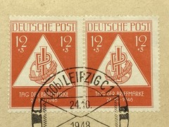 1948 GERMANY FDC STAMP DAY SEMI POST