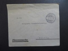 Germany 1916 Army Procurement Official Cover / Danzig / Minor Creasing – Z8462
