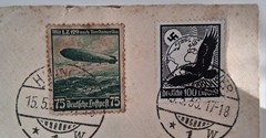 1936 1936 Graf Zeppelin Hindenburg Germany to New York Airmail Cover Nazi Era…