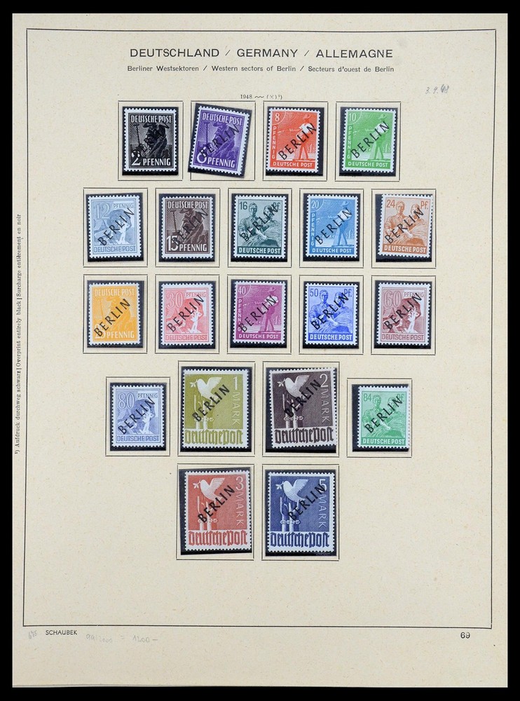 BERLIN Germany Deutschland 1948-1990 MNH MH Used in Schaubek Stamp Collection