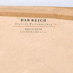 GERMANY WW2 Cover Berlin *DV* Perfin Newspaper OKW CENSOR Bern 1944 YV400