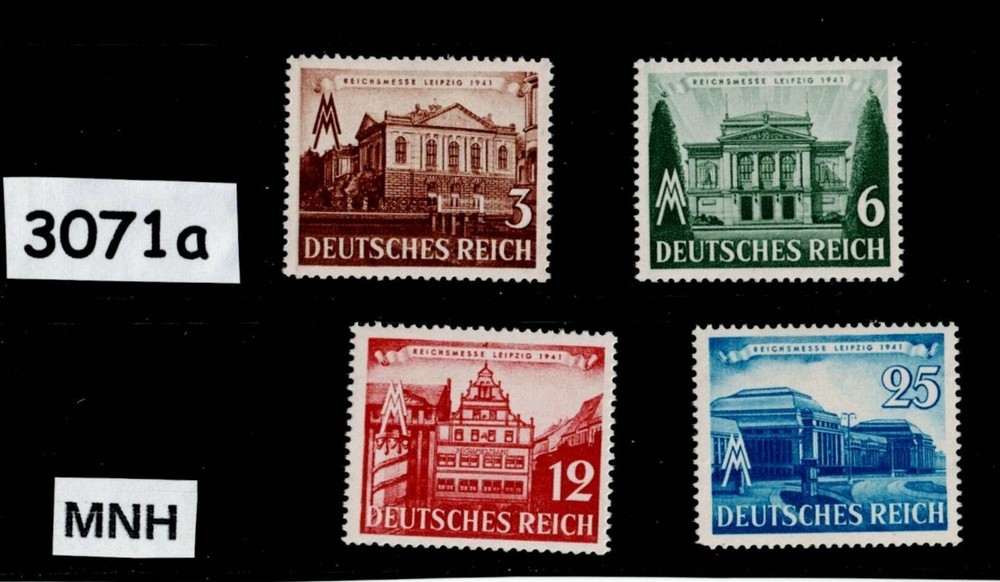 MNH stamp set Sc 498-501 Third Reich Germany 1941 Leipzig Spring Fair #3071a