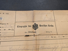 WW1 WWI Imperial German Telegraph Telegram Deutschen Reich Germany 1918
