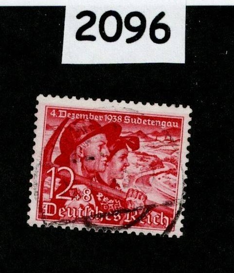 Used stamp Scott B133 1938 Sudetenland Returned to Germany #2096