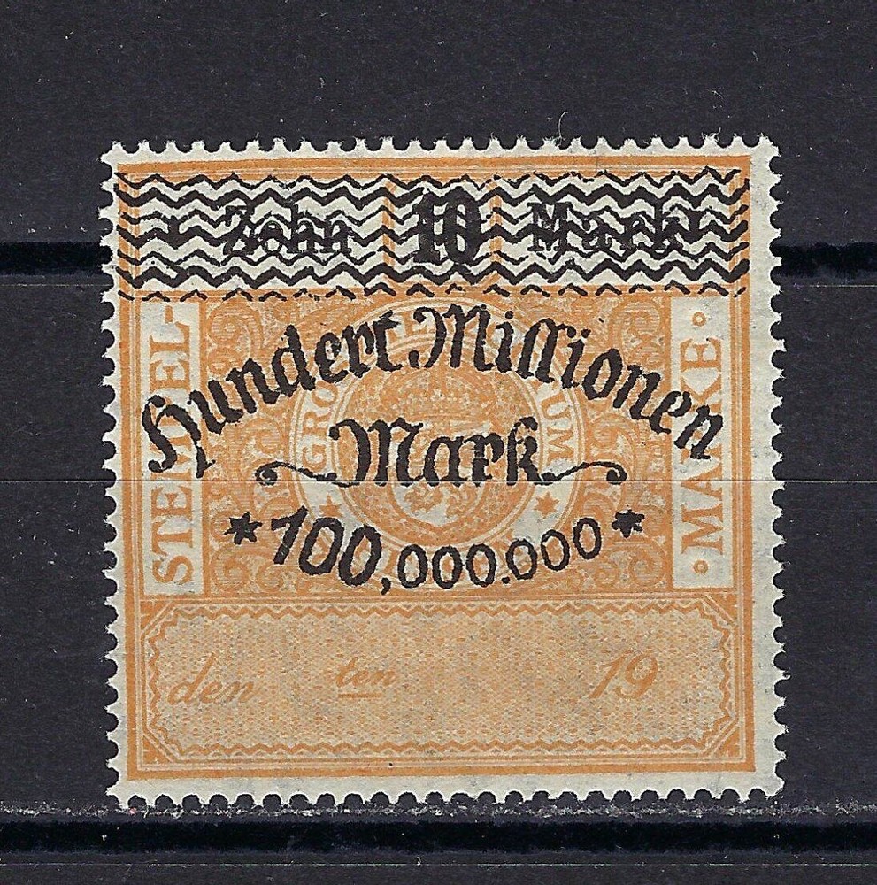 Germany Hyperinflation Stamp w/ overprint 1920s MNH