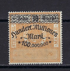 Germany Hyperinflation Stamp w/ overprint 1920s MNH