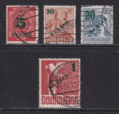 WEST BERLIN 1949 Surcharges set of 4 SG B64-B67 Used (CV £47)