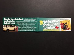 GERMANY STAMP BOOKLET 1991 RED CROSS CHRISTMAS NOEL ROTES KREUZ RARE!! xa89