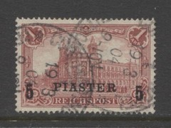 Germany 1903 offices in Turkey 5 Piaster used, overprint type II signed $ 153.00